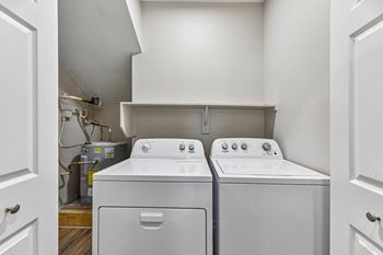 Full-size washer and dryer included